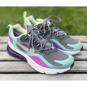 NIKE Air Max‎ 270 React GS Size US 6.5Y BQ0103 007 Purple Green